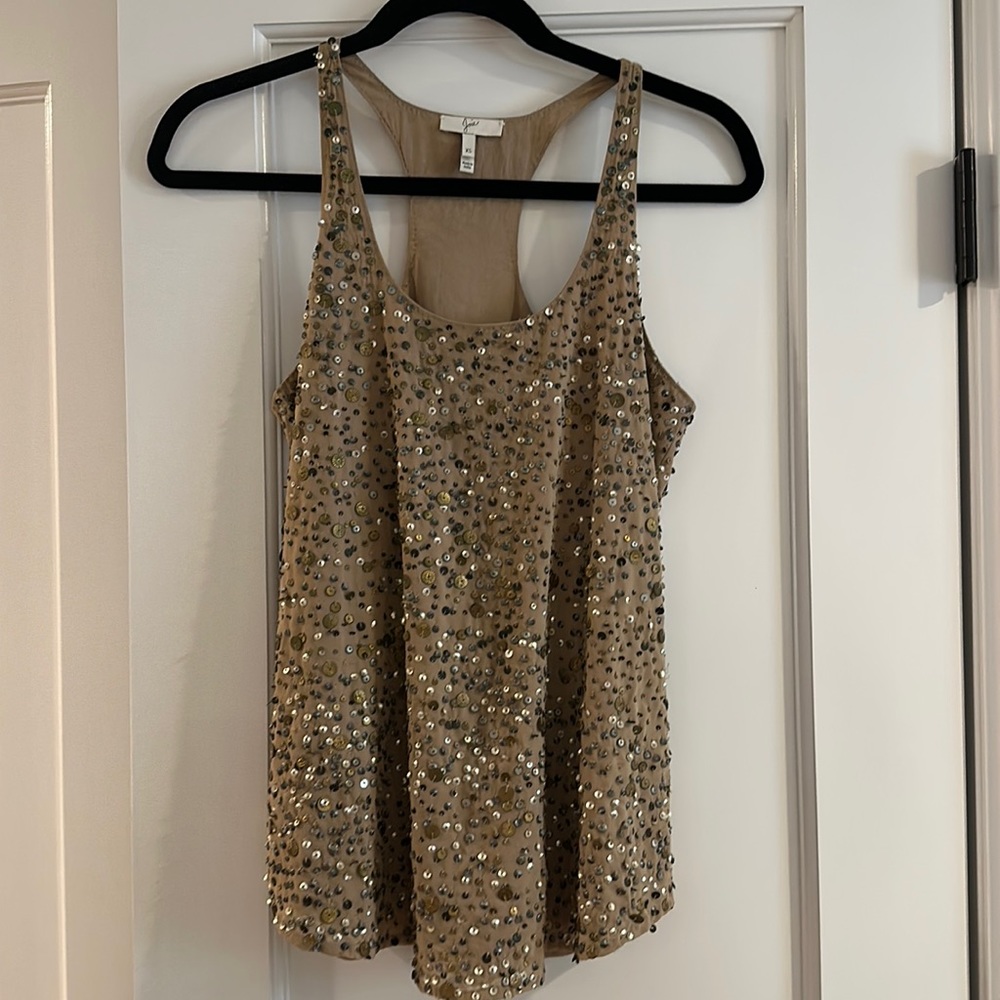 Sequins & Beaded racerback Joie party top